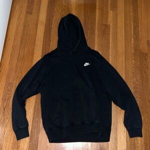 Nike black hoodie with NO drawstrings MENS LARGE